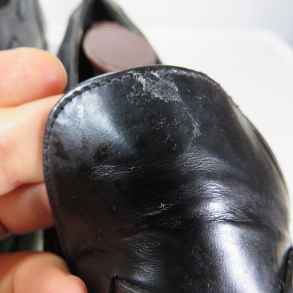 VTG Men\'s Stafford Leather Black Shoes 8(D) Slip-on Loafer Tassels main image 4